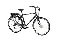 F.lli Schiano E-Moon, E Bike für die Stadt 28 Zoll, 36V 13Ah Abnehmbarer Akku, Motor 250W 40Nm, City Ebike für Herren, Schwarz – Ansicht 1