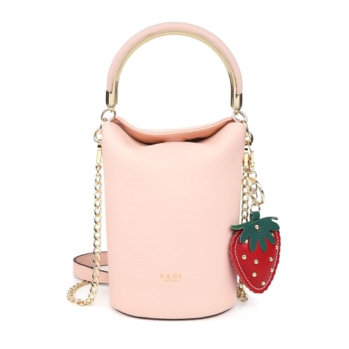 Sac seau en cuir véritable SADI avec poignée chic et fraise amovible