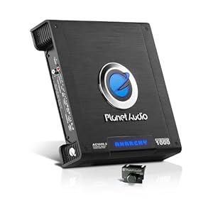 Planet Audio AC1000.2 Anarchy Series 2 Channel Class A/B Car Amplifier – 1000 High Output, 2-4 Ohm, High/Low Level Inputs, High/Low Pass Filter, Full Range, Bridgeable, Hook Up to Subwoofer for Bass