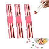 3 Paar Essstäbchen mit helfenden Händen, rutschfester Griff, lustige Finger-Essstäbchen für Snacks, Gaming-Geschenk für Freunde und Familie (3 Paar)