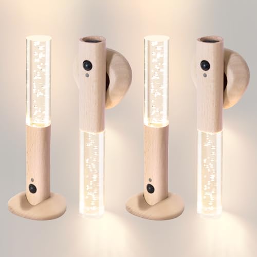 Image of Rechargeable Motion Sensor Wall Sconce, White Ash, 4 Pack