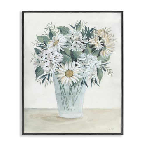 Wildflower Daisy Bouquet Still Life, 11 x 14 Inch Framed Giclée Print