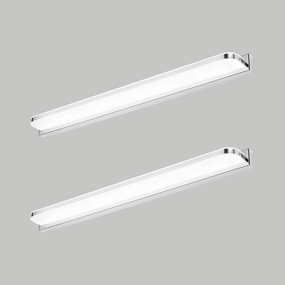 Ensemble de 2 luminaires de Salle de Bain sur Miroir, éclairage de vanité LED Moderne, luminaires de Salle de Bain, Appliques murales d'intérieur Modernes Blanc Froid 6000K pour Salle de bai