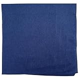 MDSTYLE Einfarbig Bandana 100% Baumwolle für Damen und Herren 56cm x 56cm Taschentuch Stirnband Schal (Marineblau, 1 Stück)