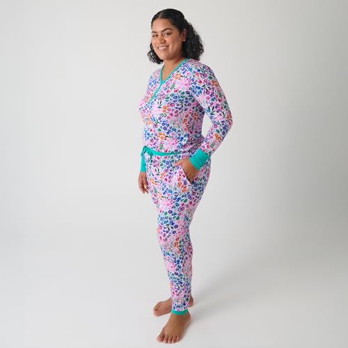 Image of Little Sleepies Womens Pajama Top, Viscose from Bamboo, Henley Button Up Nursing PJs, Family Matching Pajamas for Women Set