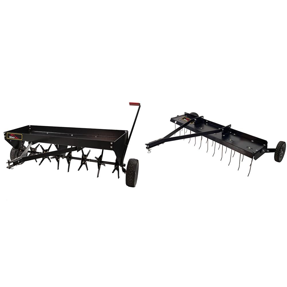 Brinly48" Tow Behind Plug Aerator & 48" Dethatcher Bundle