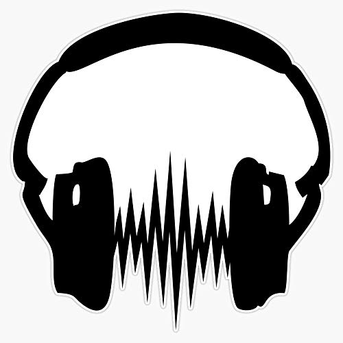 Headphone, Music, Disco, Dance, Electro, Trance, Techno, Wave, Pulse, Vinyl Waterproof Sticker Decal Car Laptop Wall Window Bumper Sticker 5