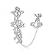 Hanloud Women's Crystal Chain Statement Ring