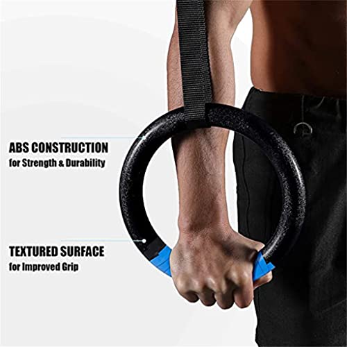 Yasez Gymnastics Rings Adjustable Buckle Workout Fitness Bodybuilding Pull-Ups Non-Slip Exercise Rings Gym Strength Training #TOP6
