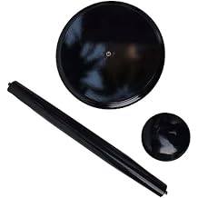 Wooden Helmet Stand | Headwear Display Stand with Round Base |Roman Viking Templar Warrior Cosplay LARP Knight Armour Black