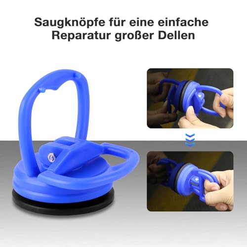 PDR TOOLS Ausbeulwerkzeug Dellen Reparaturset,2-in-1-Gleithammerbrücke, Saugnapf und Werkzeug für Karosserie, Hagelschaden & Beulenentfernung