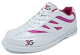 Bowling-Schuhe, 3G Cruze, Damen und Herren, für Rechts- und Linkshänder, 2 Farben, Schuhgröße 36-46 (37, Weiß/Pink)