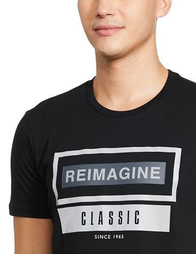 Image of UNITED COLORS OF BENETTON Men's Cotton Solid Regular Fit T-Shirt