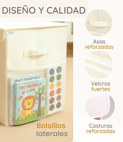 Miniatura 6 de Nojube Baúl Juguetes Infantil Grande Xl - Cesta Almacenaje Juguetes Plegable Y Resistente - Juguetero Organizador De Juguetes Infantil De Tela Oxford - Caja Juguetes Almacenaje Dormitorio Con Tapa
