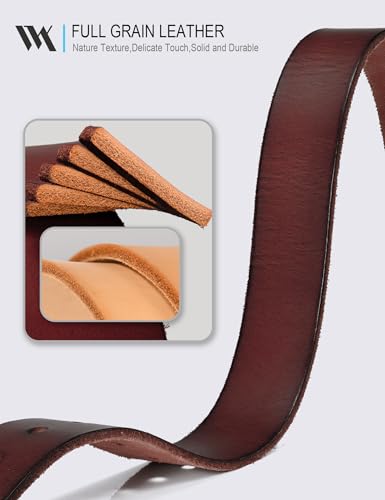 Image of WOLFANT Full Grain Leather Belt for Men,1.5 inch Italian Real Solid Leather | All-Day Comfy Durable Leather Belt for Casual, Work and Daily Wear