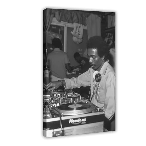 GOIAEGAG Set di stampe fotografiche con DJ, poster vintage su tela, decorazione per camera da letto, ufficio, camera da letto, regalo, 40 x 60 cm