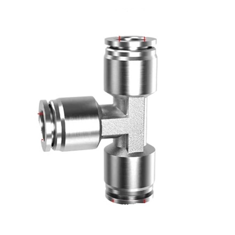 Conexiones neumáticas de Aire PU PV PY PE PM PZA PK SA 4 mm 6 8 10 12 Conexión plástico Acoplamientos rápidos for Manguera Conector tubería(PE (Stainless Steel),8mm)