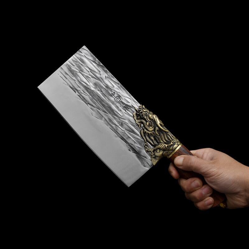 Meat Cleaver,Cleaver Knife Cutting Knife Longquan Forging Kitchen Knife Household Boning Knife Super Sharp Chef Knife