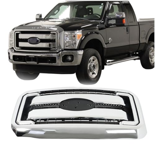 RainMan S Front Chrome Grille Grill Replacement for 2011-2016 Super Duty F250 F350 F450 F550