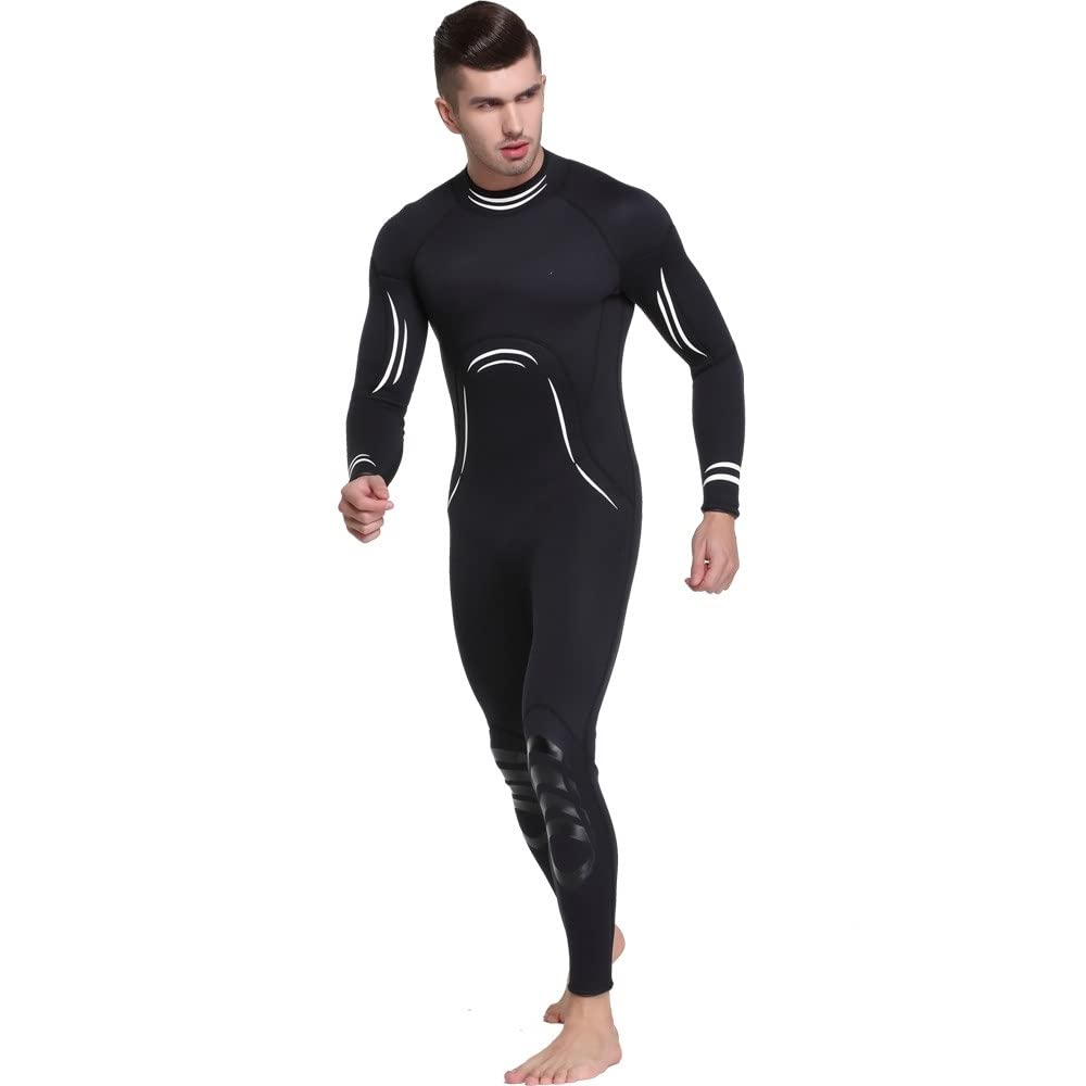 Combinaison de plongée une pièce pour couple - Combinaison de plongée en néoprène de qualité supérieure pour adulte - Combinaison courte de 3 mm (Couleur : homme, taille : XL)