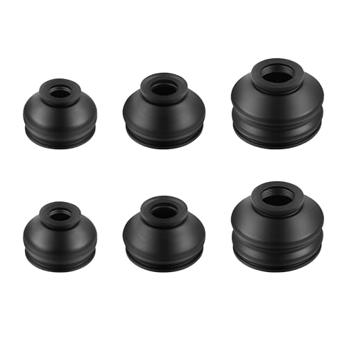 6PCS Rubber Tie Rod Boot,Universal Ball Joint Boot Replacement as Rack and Pinion Boots,Compatible Ball Inner Tie Rod Boots Car Accessories Fit for Cars SUVs Trucks (6PCS)