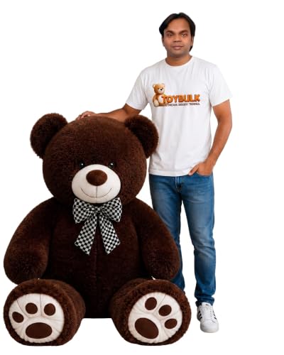 Image of 6 Feet Chocolate Teddy Bear Original 20 mm Dull Chocolate Fur (72 Inches) Giant Soft Plush Toy | Premium Stuffed Teddy Bear for Kids, Girls, Boys & Loved Ones
