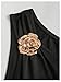 Floerns Women's Mini Dress Off The Shoulder Metal Floral Sleeveless Layered Hem Going Out Dresses Black Small