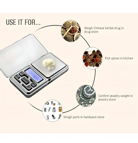 Image of GRAMTECHNOLOGY Digital Pocket Weighing Scale 200g x 0.01g Precision | Jewellery Scale | Weight Machine for Gold | Ideal for Goldsmith and Chemical Use 81 (pocket scale)