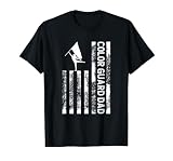 Color Guard Dad US Flag Father of A Color Guard Member Dad T-Shirt, Men, Black, XX-Large