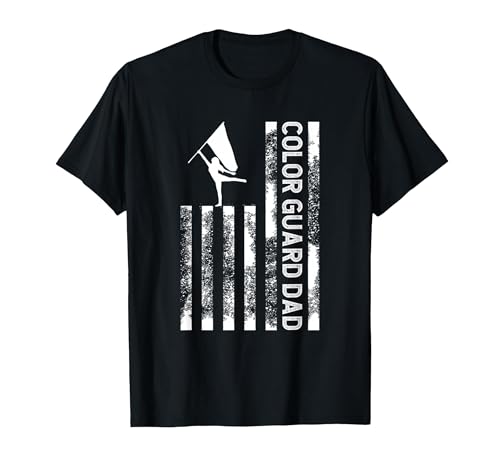 Color Guard Dad US Flag Father of A Color Guard Member Dad T-Shirt, Men, Black, XX-Large
