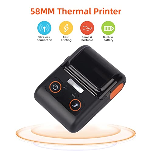 N/A Draagbare ontvangstprinter 5 8 mm Thermische printer mobiel Pos Printer USB BT Verbinding compatibel met Windows Android iOS - Image 4