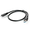 MaxLLTo USB 3.0 Power Charger Data SYNC Cable Cord for Toshiba External Hard Drive Disk 1tb 2tb 3tb, 3ft Long - Balck