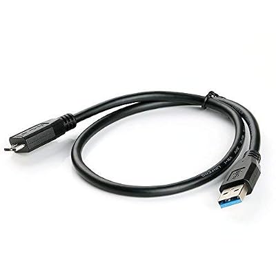MaxLLTo USB 3.0 Power Charger Data SYNC Cable Cord for Toshiba External Hard Drive Disk 1tb 2tb 3tb, 3ft Long - Balck