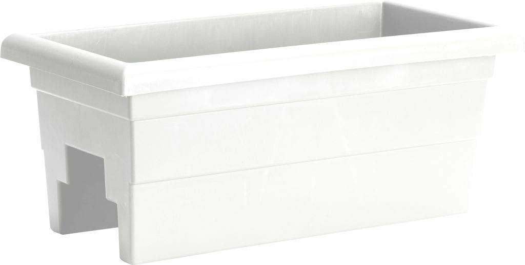 WINDOWBOX 24 inch Countryside Railing Planter Color White