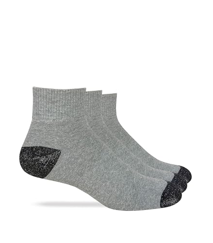 Carolina Ultimate Mens Cotton Full Cushion Quarter Socks 3 Pair Pack