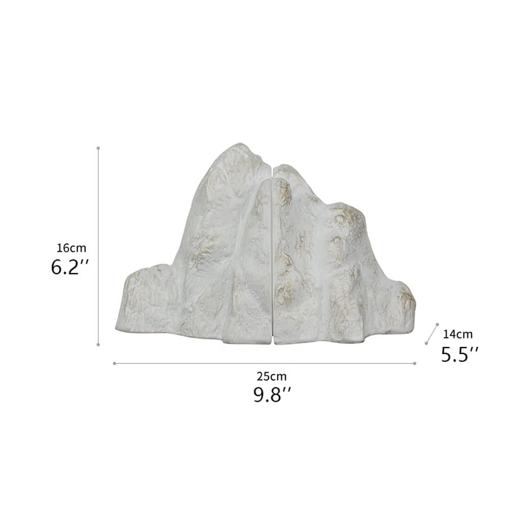 Podpórki do Książek do Domu Nowoczesny Kreatywny Rockery Bookend Żywice Bookend Rękodzieło Biurowe Salon Study Desktop Książka Końcówki Dekoracje Końcówki do Książek do Biblioteki(Black-brown)