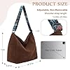 Chase Chic Cord Umhängetasche Damen,Große Schultertasche mit Verstellbarem Riemen,Casual Shopper Tasche Damen für Arbeit Büro Schule Reisen Braun #2