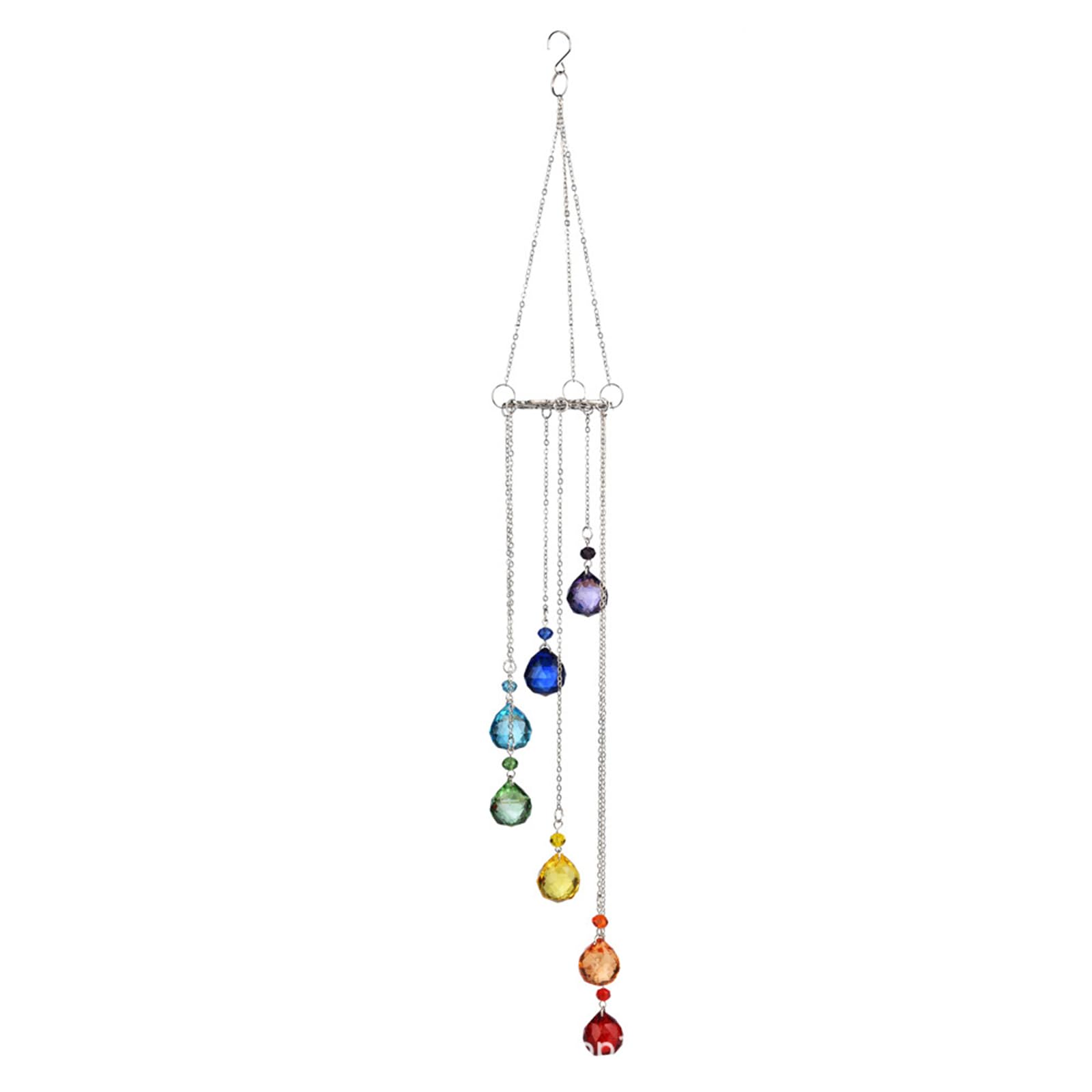 Zwwaazhf Seven Colors Crystal Suncatchers Windchimes Sunlight Catchers Hanging Ornament For Window And Garden Patios Decoration Suncatchers