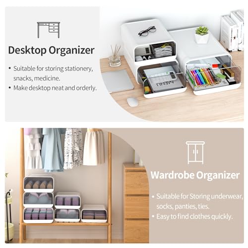 Underwear-Organizer-Drawer-15-Cells-Plastic-Sock-Underwear-Storage-Drawer-Stackable-Closet-Organizers-and-Storage-Box-for-Bras-Socks-Scarves-Ties-Belt-Queen-Size-White-1-Pcs