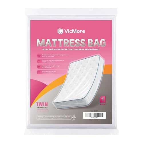 VICMORE Twin Mattress Bag for Moving and Storage 1.5 Mil 1 Pack