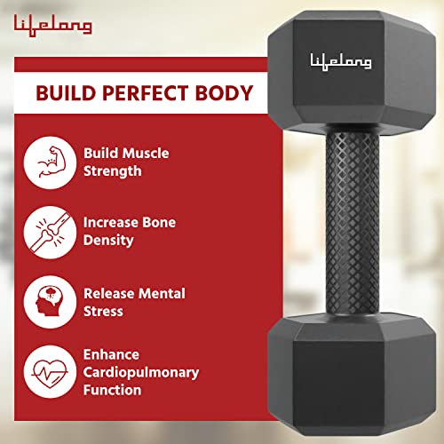Lifelong-PVC-Hex-Dumbbells-Pack-of-2-5kg2-Black-Color-for-Home-Gym-Equipment-Fitness-BarbellGym-ExerciseHome-Workout-Gym-DumbbellsDumbbells-Weights-for-Men-Women-6-Months-Warranty