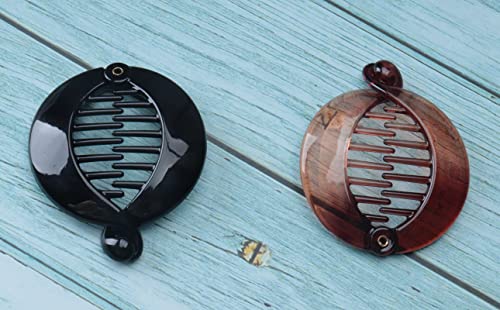 Sowaka 2 Pzs Pinza Plástica para Cabello Negro y Marrón miniatura 2