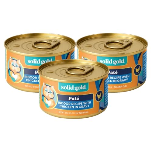Image of Solid Gold Wet Food Pate Flavorful Feast - 3 Count Sample Pack - Canned Cat Food Made with Real Chicken - Grain Free for Sensitive Stomach & Healthy Living