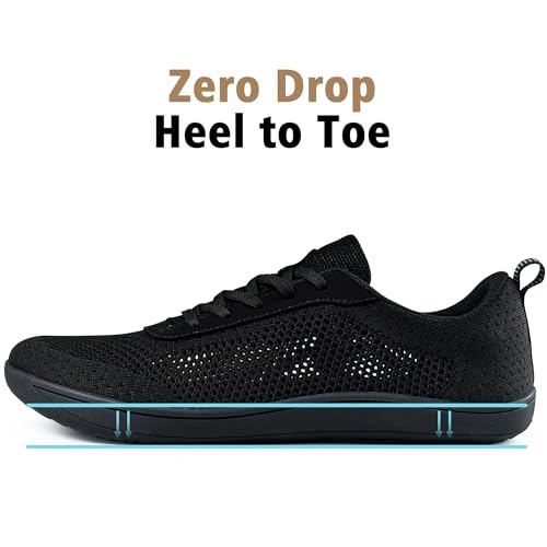 Barefoot Walking Shoes for Men Wide Toe Box | Zero Drop Sole | Breathable Knit Upper | Lightweight & Flexible | Daily Walk, Gym, Travel4