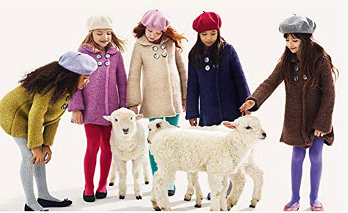 Bonaweite French Wool Berets Hat Classic Fashion Warm Beanie Cap For Girls Light Grey #TOP3