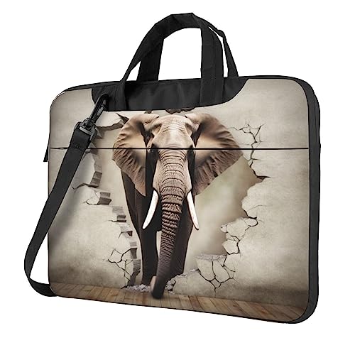 Sac ordinateur éléphant pour homme et femme - Sacoche bandoulière PC portable