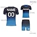 Custom Soccer Jersey, Kids Boys Personalized Soccer T-Shirts with Team Name, Number (Navy&Royal)