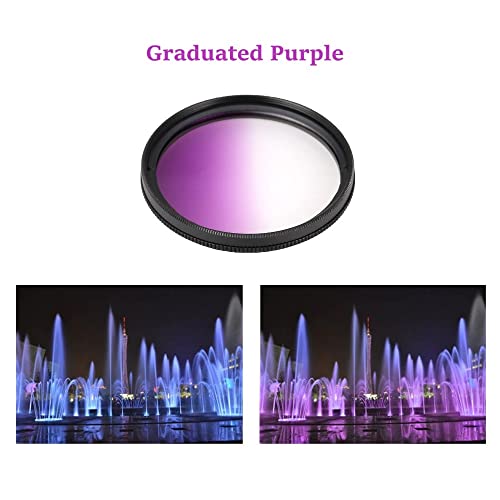 Filtros de color graduados para cámara de 77 mm, naranja, morado, gris, juego de filtros graduados para Canon RF 50 mm f/1.2L USM - imagen 3