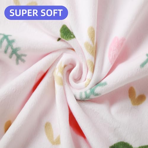 Image of Baby Nursery Bed Blankets Ultra Soft Double Layer Mini Blanket Minky Blanket Receiving Blankets Shower Gifts(Flower,45 * 60in)