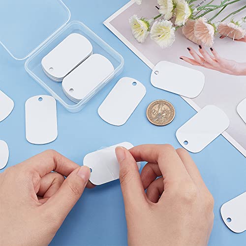 Etiquetas de aluminio rectangulares para llaveros y proyectos DIY 3